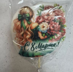 Изображение Пряник Девушка с цветами (8 марта)